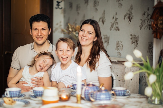 family at table